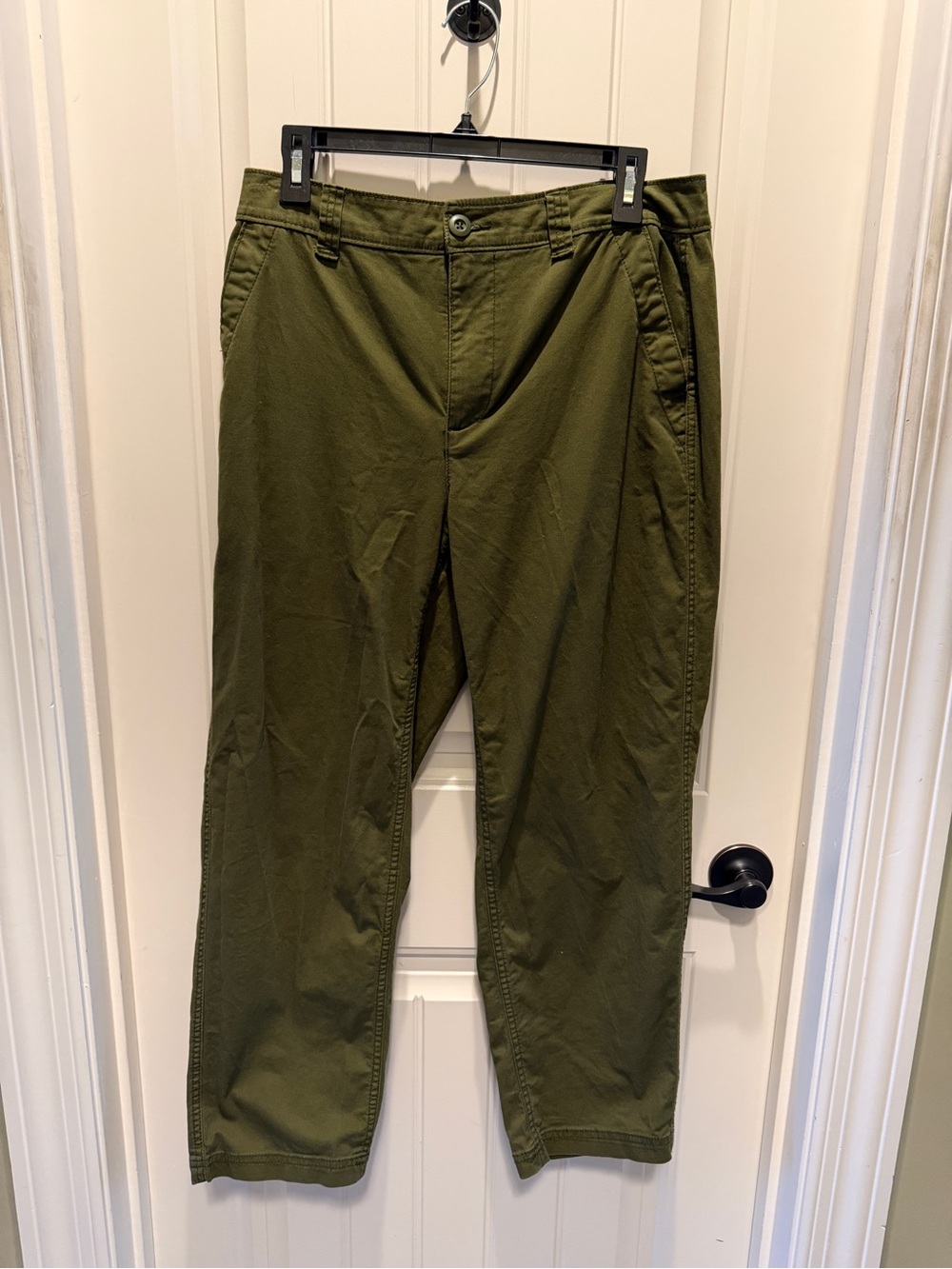 Old Navy Olive Green Straight-Leg Pants